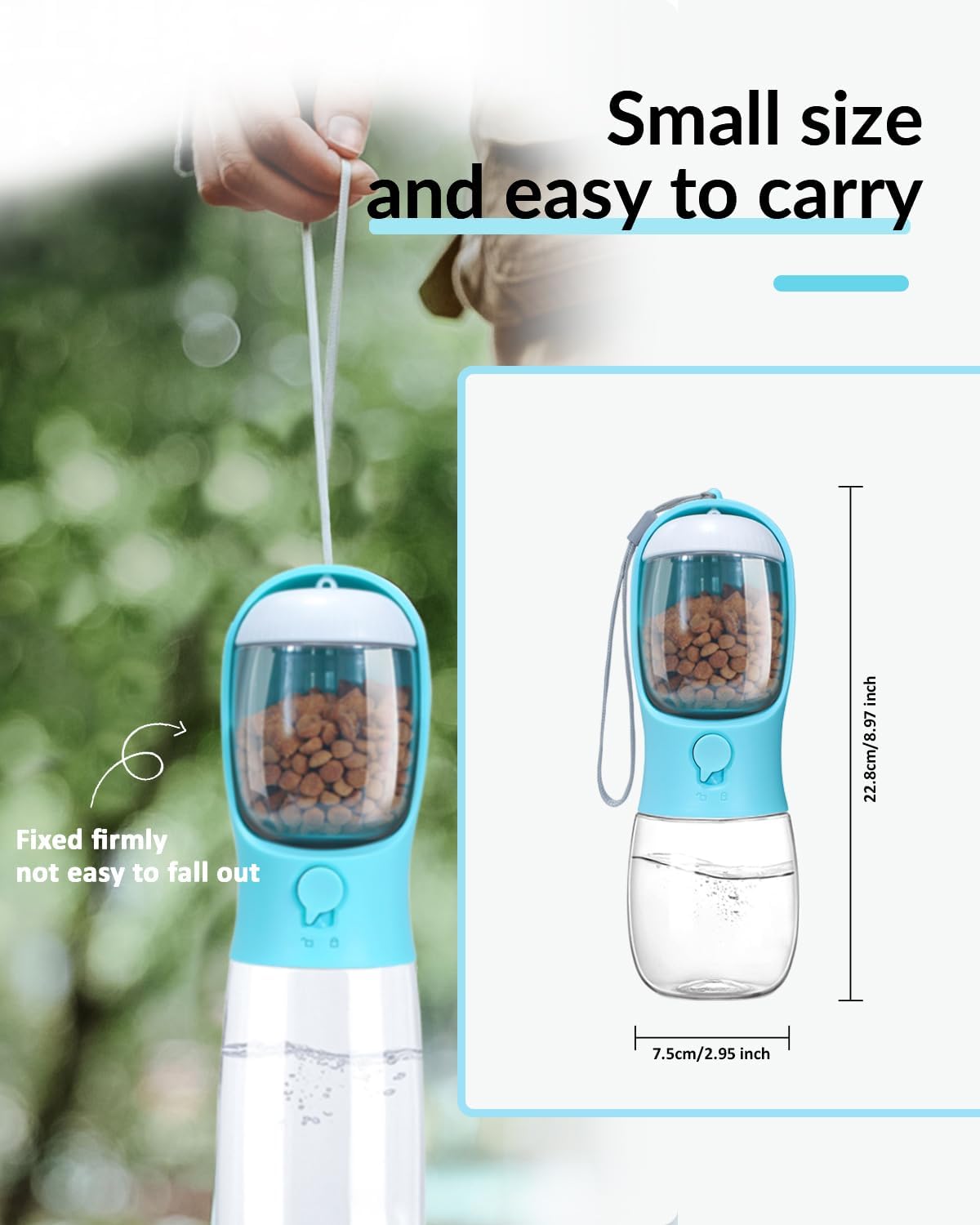 Dog Water Bottle With Food Container