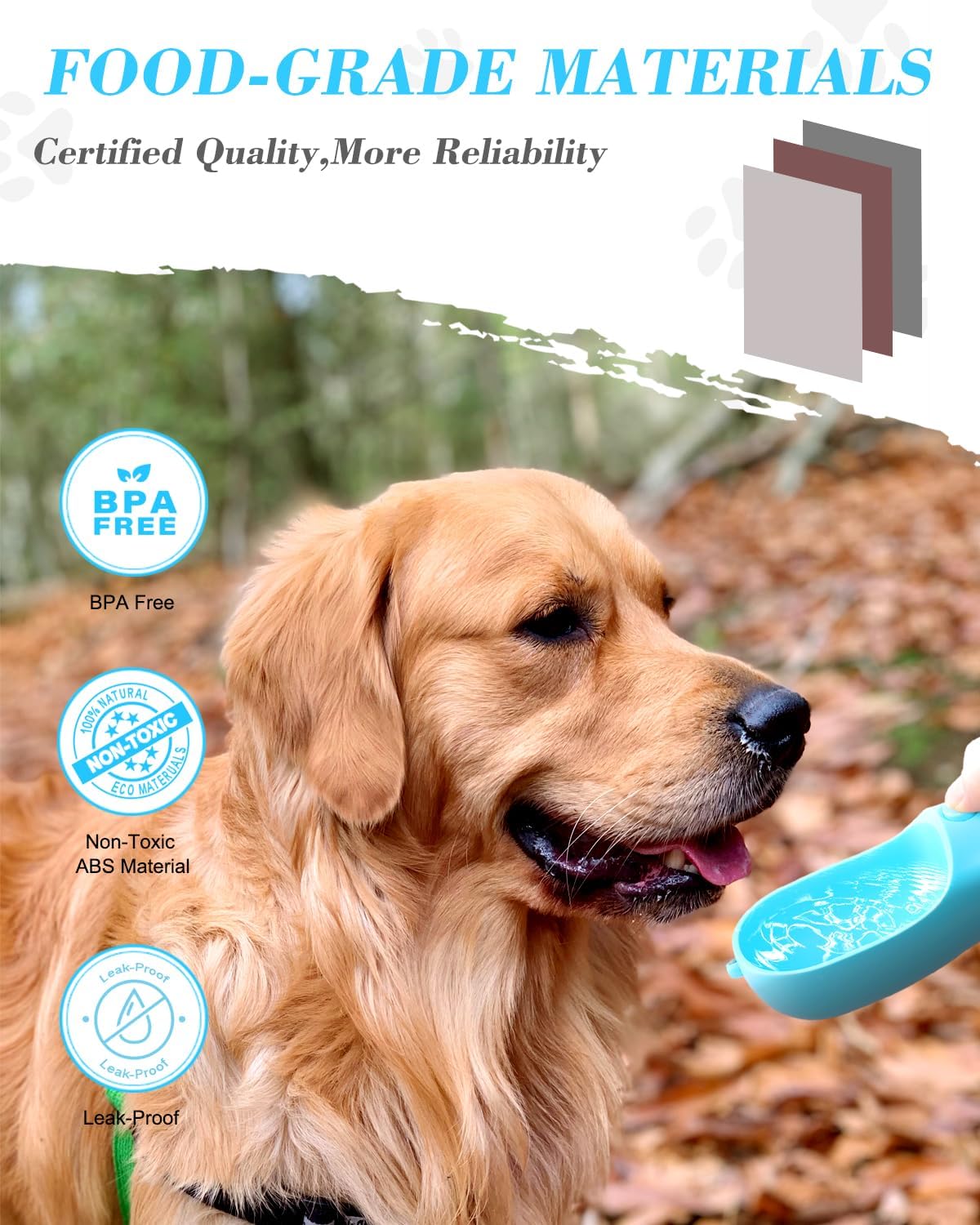 Dog Water Bottle With Food Container