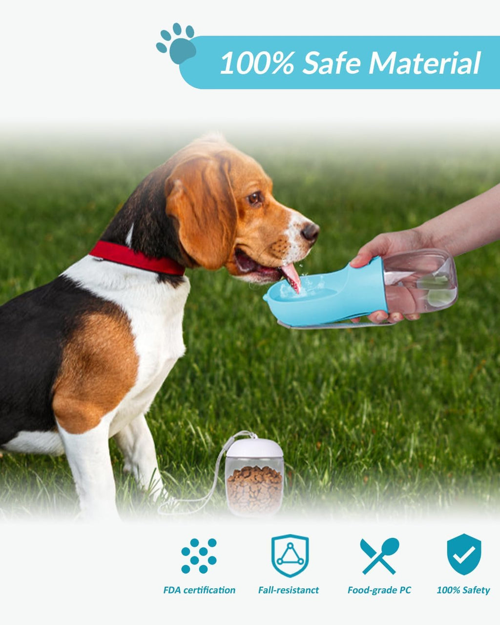 Dog Water Bottle With Food Container